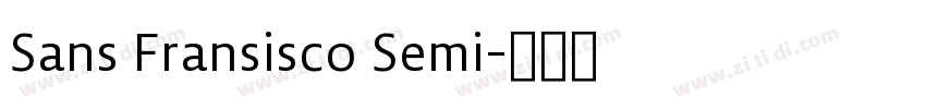 Sans Fransisco Semi字体转换